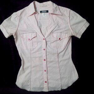 Rock & Republic Pink Western Style Button Down Shirt